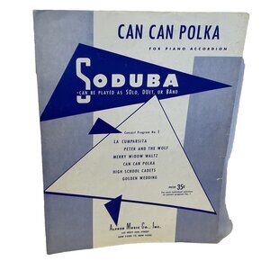 Can Can Polka Accordion Sheet Music Offenbach 1951 Alfred Music Co. SODUBA